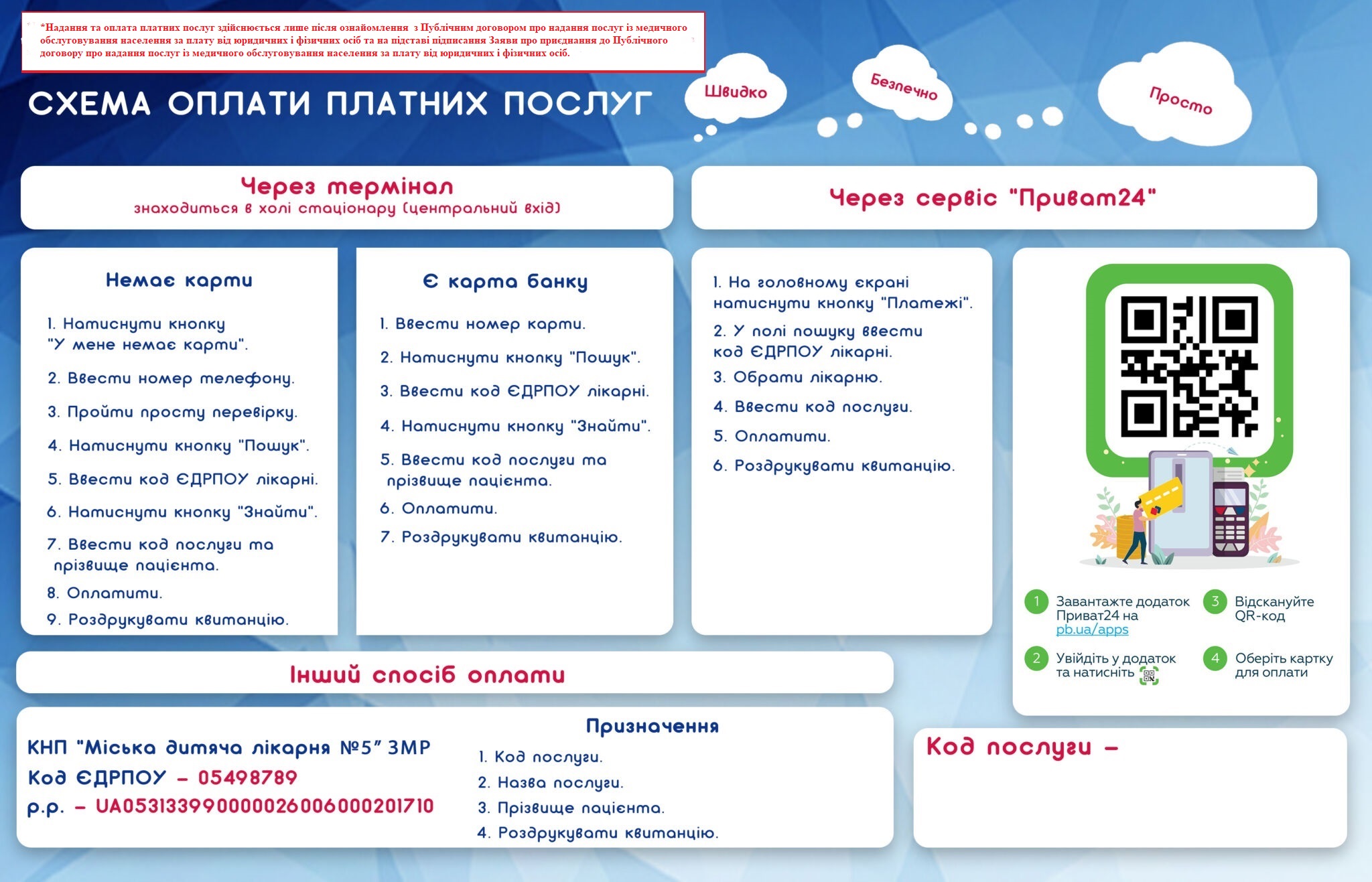 Платні послуги детская больница запорожье КНП «Міська дитяча лікарня №5» ЗМР – це єдина у місті Запоріжжі багатопрофільна дитяча лікарня, де сконцентровано всі види надання спеціалізованої медичної допомоги дитячому населенню: стаціонарної, консультативної амбулаторно-поліклінічної та виїзної для інтенсивної терапії новонародженим.
